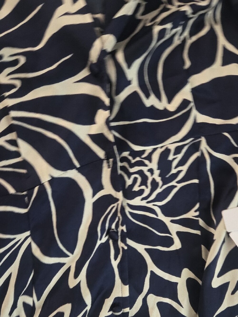 Sandra Darren Navy & Cream Floral Midi Wrap Dress - Picture 4 of 5